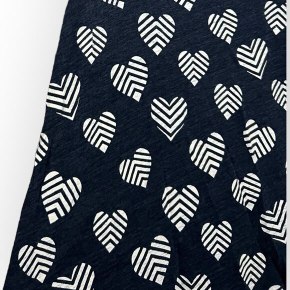 Eyeshadow Navy Blue Slubknit Swing Tank Top with White Hearts Size 2X NWOT - Picture 7 of 14